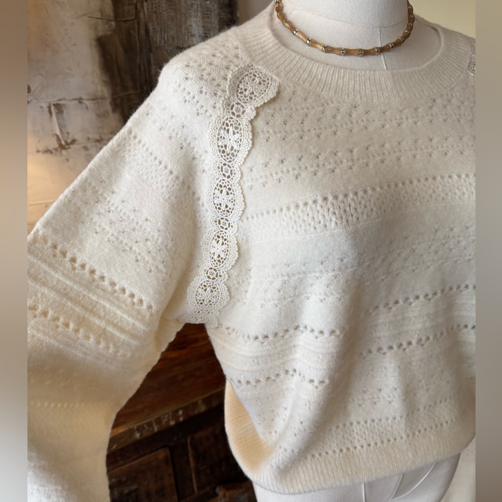 NWT Treasure & Bond Cream Knit Sweater - size M - Picture 3 of 7